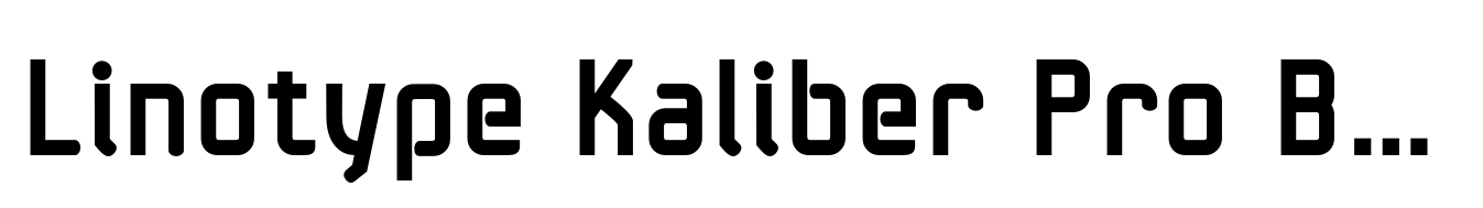 Linotype Kaliber Pro Bold